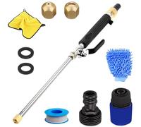 Jet Nozzle Power Washer for Garden,2-in-1 Portable Power Washing Nozzle,High Pressure Washer Tools with 2 Different Nozzles and Hose Connectors,Watering Sprayer Cleaning Tool for Car,Patio