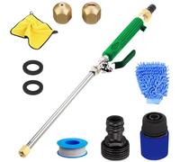 Jet Nozzle Power Washer for Garden,2-in-1 Portable Power Washing Nozzle,High Pressure Washer Tools with 2 Different Nozzles and Hose Connectors,Watering Sprayer Cleaning Tool for Car,Patio