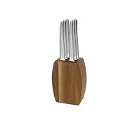 Jet Sablé - Bloc bois d'acacia 6 couteaux steak Lou Laguiole
