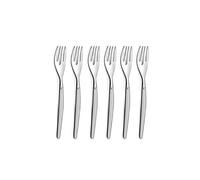 Lou Laguiole - Lot de 6 fourchettes à gâteau Jet - Acier inoxydable 18/0, finition sablée 140 mm