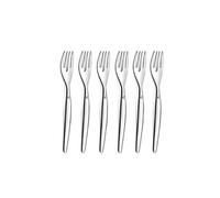 Lou Laguiole – Lot de 6 fourchettes à gâteau Jet – Acier inoxydable 18/0, finition miroir, 140 mm