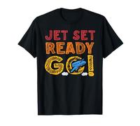 Jet Set Ready Go Avion Vacation Mode Adventure Traveler T-Shirt