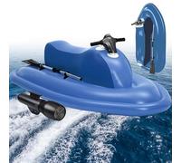 Jet Ski Et Scooter sous-Marin D'été, Batterie 10000 Mah, Autonomie 130 Min, 10 Vitesses (3-7 Km/H), Moteur sans Balais 60 Min, Bateau Gonflable à Double Aileron,Boat+Thruster