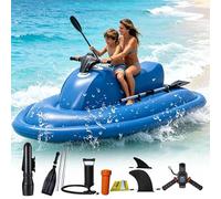 Jet ski gonflable avec moteur 500 W/700 W, bateau de surf électrique avec batterie rechargeable et hélice sous-marine pour adultes, piscine, lac, océan, sports nautiques
