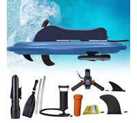 Jet Ski Gonflable électrique 500W, Scooter sous-Marin, Batterie 10000 Mah, 10 Vitesses, Autonomie 130 Min, Kayak Gonflable 2 Place, équipement De Plongée en Mer,Boat+Thruster