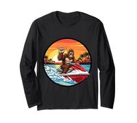 Jet Ski Sasquatch Big Foot Jetski Lover Big-Foot Shaka Cool Manche Longue
