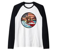 Jet Ski Sasquatch Big Foot Jetski Lover Big-Foot Shaka États-Unis Manche Raglan