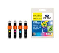 Jet Tec E128B/C/M/Y Cartouche d'encre pour Imprimante (Noir, Cyan, Magenta, Jaune, Standard, Stylus: S22, SX125, SX130, SX230, SX235W, SX420W, SX425W, SX430W, SX435W, SX438W, SX440W, SX445W)