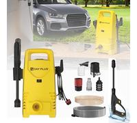 Jet Washer - Nettoyeur haute pression électrique - 1100 W - Nettoyeur haute pression portable avec tuyau de 55 bar/7 m - Outils de jardinage et de terrasse avec buse 3 en 1 - Pour cour, voiture, moto