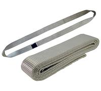Jetable Endlosschlinge 2 Tonnes Portance 2 Mètre Longueur Ceintures de Levage Bande Nœud Coulant Boucle Circulaire Courroie Harnais en Polyester avec D'Extrémité pour Grue, Remorquage Blanc