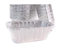 jetables en aluminium 0,5 kilogram Moule à Cake # 5000 par Pince de film 1 Pound Silver