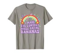 J'ÉTABLIR Un Contact VISUEL en Mangeant des Bananes C'est drôle T-Shirt