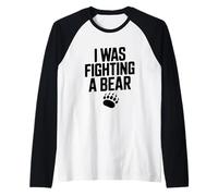 J'étais en Train de Combattre Un Ours, Une Aventure Amusante pour Les Amoureux des Animaux Manche Raglan