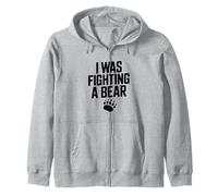 J'étais en Train de Combattre Un Ours, Une Aventure Amusante pour Les Amoureux des Animaux Sweat à Capuche