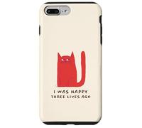J'étais Heureuse il y a Trois Vies (déclaration drôle de Chat) Coque pour iPhone 7 Plus/8 Plus