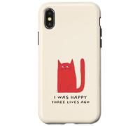 J'étais Heureuse il y a Trois Vies (déclaration drôle de Chat) Coque pour iPhone X/XS