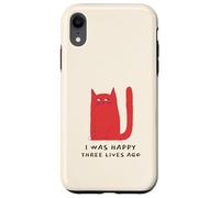 J'étais Heureuse il y a Trois Vies (déclaration drôle de Chat) Coque pour iPhone XR