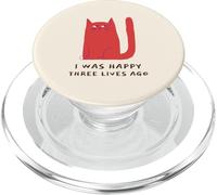 J'étais Heureuse il y a Trois Vies (déclaration drôle de Chat) PopSockets PopGrip pour MagSafe