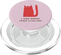 J'étais Heureuse il y a Trois Vies (déclaration drôle de Chat) PopSockets PopGrip pour MagSafe
