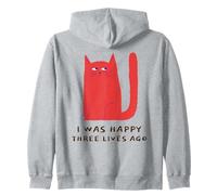 J'étais Heureuse il y a Trois Vies (déclaration drôle de Chat) Sweat à Capuche