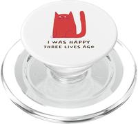 J'étais Heureuse il y a Trois Vies (Dessin Amusant de Chat) PopSockets PopGrip pour MagSafe
