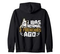 J'étais Normal Bouledogue Français Amoureux Frenchie Chien Sweat à Capuche