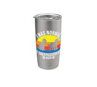 J'étais normal il y a 2 Sheepadoodle Gobelet isotherme en acier inoxydable double paroi