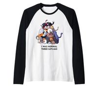 J'étais Normal il y a Trois Chats, Un Amoureux des Chatons, Mignon et drôle Manche Raglan