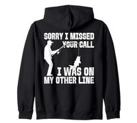 J'étais sur Mon Autre Ligne Funny Fishing Sweat à Capuche