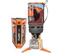 Jetboil Flash Réchaud portable à ébullition rapide de 1 l pour camping et randonnée avec allumage automatique en 1 étape, brûleur au propane/isobutane avec tasse de cuisson, paysage de montagne