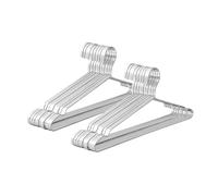 Jetdio Lot de 20 cintres en métal de qualité supérieure, 45 cm, extra lisses et durables, pour chemises, robes, manteaux, pantalons, pantalons (argent)