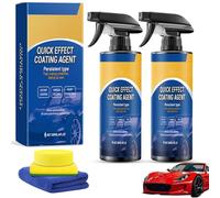 Jetdryshop Car Spray, Quick Effect Coating Agent for Car, Advanced Car Quick-Acting Coating Agent Spray, with Sponge & Wipe (2Pcs)