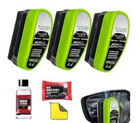 Jetdryshop Glass Cleaner, Jet Dry Shop Wind Shield Cleaner, 2025 New Upgrade Oil Film Brush 2.0, Oil Film Cleaning Brush for Car Windows, Clear Vision Windshield Cleaner 150ml (3PCS)