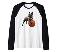Jeté de Bouledogue français de Basket-Ball pour Chien Frenchie Manche Raglan