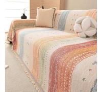 Jeté de canapé bohème, Housse de canapé Universelle Toutes Saisons | Housse de protection universelle for meubles, grande couverture décorative, housse de canapé en Chenille(C,180x260cm)
