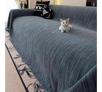 Jeté De Canapé Chenille 1/2/3/4 Places,Housse De Canapé,Jete De Canape,Couvre Canapé Confortable Couverture De Canapé,Polyvalent,Pou Lit,Salon,Animaux,Enfants,Sofa Cover,Blanket (Gris,180x300cm)