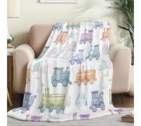 Jeté de canapé Convertible et réversible 200 x 220 cm - Couverture Plaid Polaire Douce Voiture Minimaliste Mignonne, Chaude et légère pour canapé lit et Toutes Les Saisons Multicolore