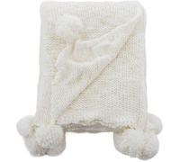 - Jeté de canapé en acrylique Anny 170 x 130 cm blanc