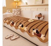 Jeté de canapé en Forme de L 70 x 260 cm / 27,56 x 102,36 Pouces, Housse de canapé Non Amovible pour Toutes Les Saisons, revêtement antidérapant, Convient au Salon et aux Animaux de compagni