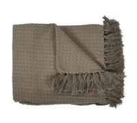 Jeté de Canapé "Gaufré" 130x160cm Taupe