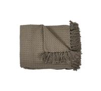 Generique Jeté de Canapé "Gaufré" en coton 130x160 cm Taupe