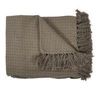 Jeté de Canapé "Gaufré" 130x160cm Taupe Marron G