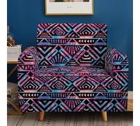 Jete De Canape,Housses De Fauteuil Housse De Canapé Élastique Antidérapante en Tissu Imprimé Géométrique Tribal Lavable en Machine Motif Abstrait Peint Housse De Protection Universelle pour Sa