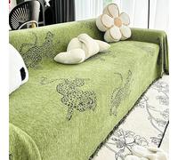 Jeté de Canapé Panthère Verte Matcha Plaid Microfibres Jete de Canape Universel Plaid Canape Plaid Lit Durable Couverture Canapé Lavable Plaid pour Canapé Jeté de Lit Blanket 180x260cm