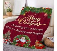 Jeté De Canapé Plaid Couverture, Plaid Noel canapé, Douillette en Flanelle Polaire Douce Moelleuse Bonhomme, Couverture Noel pour Canapé Lit DéCorations De NoëL-D