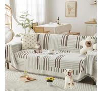 Jeté De Canapé Réversible en Chenille - Protection Multi-usages pour Canapés 2, 3 Ou 4 Coussins - Housse De Canapé Antidérapante Toutes Saisons(F,180 * 260cm/71 * 102in)