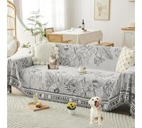 Jeté De Canapé Réversible en Chenille - Protection Multi-usages pour Canapés 2, 3 Ou 4 Coussins - Housse De Canapé Antidérapante Toutes Saisons(A,180 * 260cm/71 * 102in)