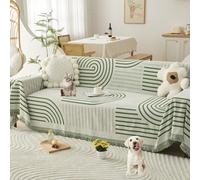 Jeté De Canapé Réversible en Chenille - Protection Multi-usages pour Canapés 2, 3 Ou 4 Coussins - Housse De Canapé Antidérapante Toutes Saisons(G,180 * 260cm/71 * 102in)