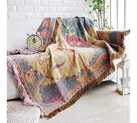 Jeté de canapé, serviette de canapé motif carte du monde, housse complète anti-poussière - Rétro (130 x 180 cm)