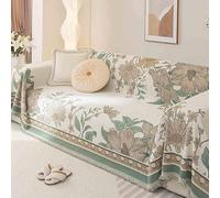 Jeté de Canapé Vert Brun Beige Plaid Microfibres Jete de Canape Grande Taille Plaid Canape Multiusages Plaid Lit avec Franges Couverture Canapé Plaid pour Canapé Durable Jeté de Lit 180x300cm